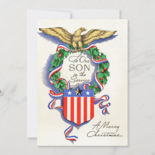 Cartes Pour Fêtes Annuelles À Notre Fils En Service Noël