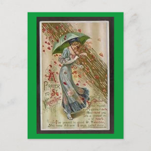 Cartes Pour Fêtes Annuelles A Prayer to St. Valentine Postcard