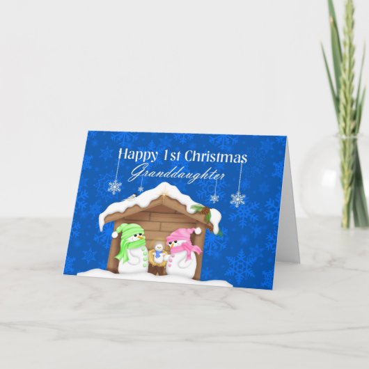 Cartes Pour Fêtes Annuelles Ă?re petite-fille heureuse de Noël (Devant)