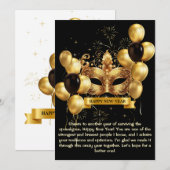 CARTES POUR FÊTES ANNUELLES A STUNNING AND SOPHISTICATED NEW YEAR’S (Devant / Derrière)