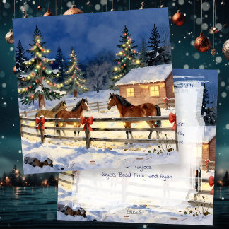 Cartes Pour Fêtes Annuelles A Sweet Old-Fashioned Country Christmas