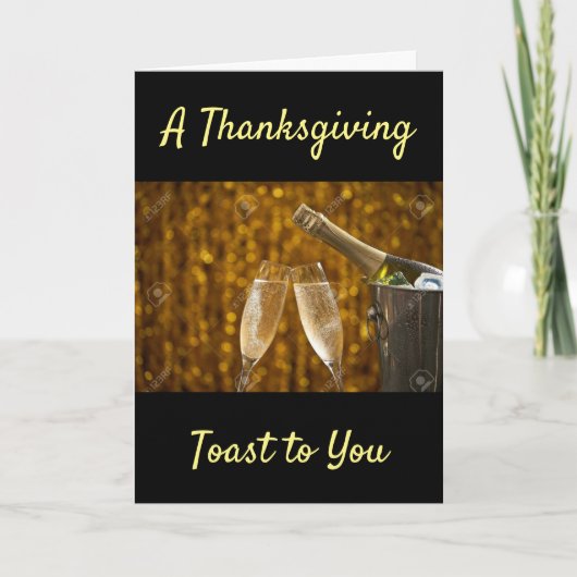 CARTES POUR FÊTES ANNUELLES A **THANKSGIVING TOAST** (Devant)
