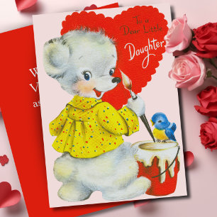Cartes Pour Fêtes Annuelles À une chère petite fille sur mesure Valentine Vint