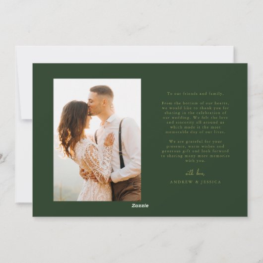 Cartes Pour Fêtes Annuelles A Very Wedded Christmas Newlywed Photo Green (Dos)