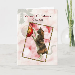 Cartes Pour Fêtes Annuelles À vous deux, Meowy Christmas