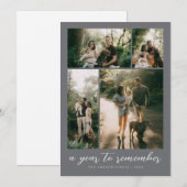 Cartes Pour Fêtes Annuelles A Year to Remember Photo Collage (Devant / Derrière)