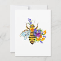 abeille à fleurs avec plantes sauvages