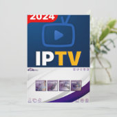Cartes Pour Fêtes Annuelles Abonnement De 12 Mois À IPTV (Debout devant)