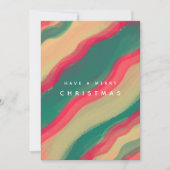 Cartes Pour Fêtes Annuelles Abstract Hand Painted Pattern Flat Holiday Card (Devant)