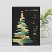 Cartes Pour Fêtes Annuelles Abstract Modern Christmas Tree Photo Personalized (Debout devant)