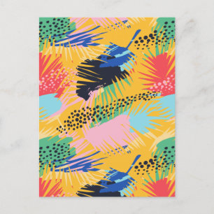 Cartes Pour Fêtes Annuelles Abstraits Boho Tropical Palm Feuilles