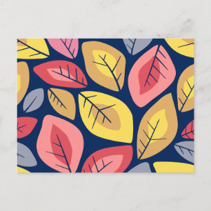 Cartes Pour Fêtes Annuelles Abstraits Feuilles de couleur nature
