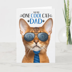 Cartes Pour Fêtes Annuelles Abyssinian Chat Fête des pères Un Cool Chat