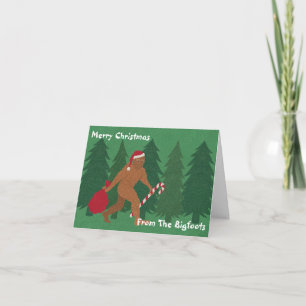 Cartes Pour Fêtes Annuelles Acclamation de Noël de Père Noël Squatch du