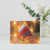 Cartes Pour Fêtes Annuelles Accordéon rouge (Debout devant)