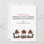 Cartes Pour Fêtes Annuelles accrochage avec mes gnomes de noël (Dos)