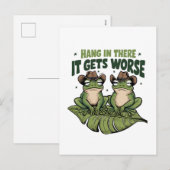 Cartes Pour Fêtes Annuelles Accrochez-vous là-dedans, ça empire (Devant / Derrière)
