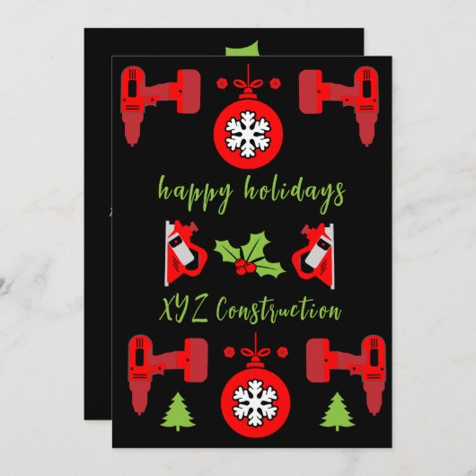 Cartes Pour Fêtes Annuelles Accueil Amélioration Cadeaux de Noël (Devant / Derrière)