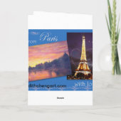 Cartes Pour Fêtes Annuelles Accueil de Noël Eiffel (Dos)