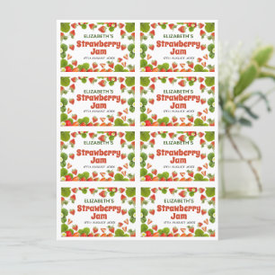 Cartes Pour Fêtes Annuelles Accueil Étiquettes de confiture de fraises Fabriqu