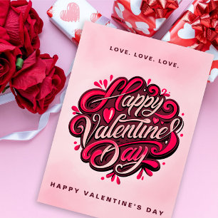 Cartes Pour Fêtes Annuelles Accueil Heureuse Sainte-Valentin personnalisable