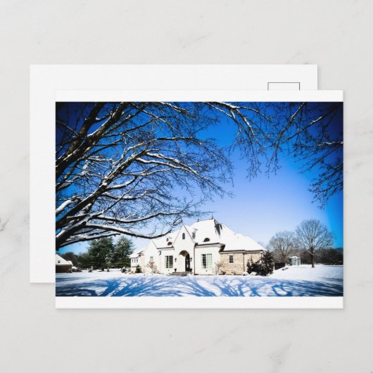 Cartes Pour Fêtes Annuelles Accueil hivernal (Devant / Derrière)