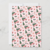 Cartes Pour Fêtes Annuelles Accueil Où Vous Le Garez Pink Van Christmas Tree (Dos)
