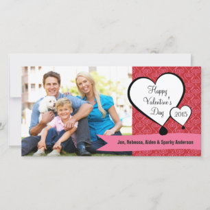 Cartes Pour Fêtes Annuelles Accueil photo Heureuse Sainte-Valentin personnalis