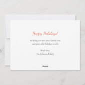 Cartes Pour Fêtes Annuelles Accueil pour les fêtes Noël (Dos)