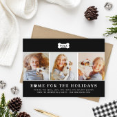 Cartes Pour Fêtes Annuelles Accueil pour les vacances Black Plaid Chien photo