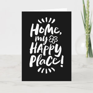 Cartes Pour Fêtes Annuelles ACCUEILLE mon Happy Place ! Abri en place - Lettre