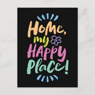 Cartes Pour Fêtes Annuelles ACCUEILLE mon Happy Place ! Maison confortable - L