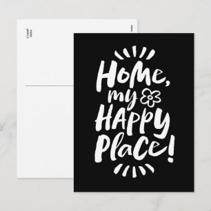 Cartes Pour Fêtes Annuelles ACCUEILLE mon Happy Place ! Maison confortable - N