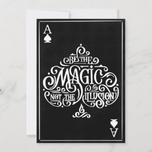 Cartes Pour Fêtes Annuelles Ace of Spades Motivational Typographie citation