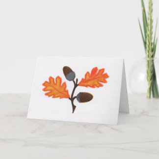 Cartes Pour Fêtes Annuelles Acorn Thanksgiving Card