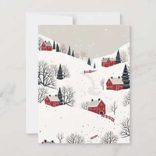Cartes Pour Fêtes Annuelles Acrylique de la scène d'hiver