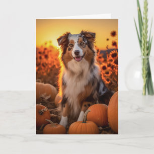 Cartes Pour Fêtes Annuelles Action de grâce Berger Australien