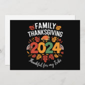Cartes Pour Fêtes Annuelles Action de grâce en famille 2024 Merci pour ma trib (Devant / Derrière)