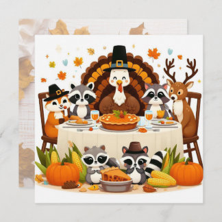 Cartes Pour Fêtes Annuelles Action de grâce entre amis