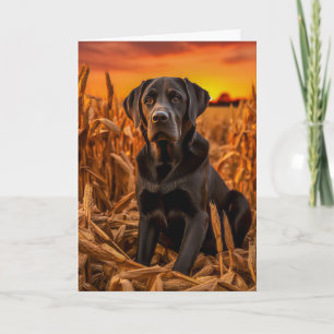 Cartes Pour Fêtes Annuelles Action de grâce Labrador Retriever