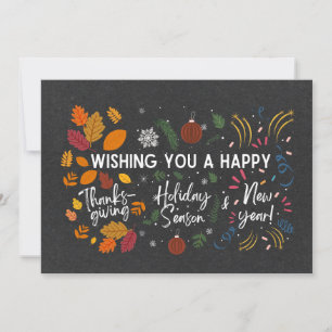 Cartes Pour Fêtes Annuelles ACTION DE GRÂCE, NOËL, NOUVEL AN Multi Fête