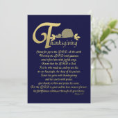 Cartes Pour Fêtes Annuelles Action de grâce - Psaume 100 (Debout devant)