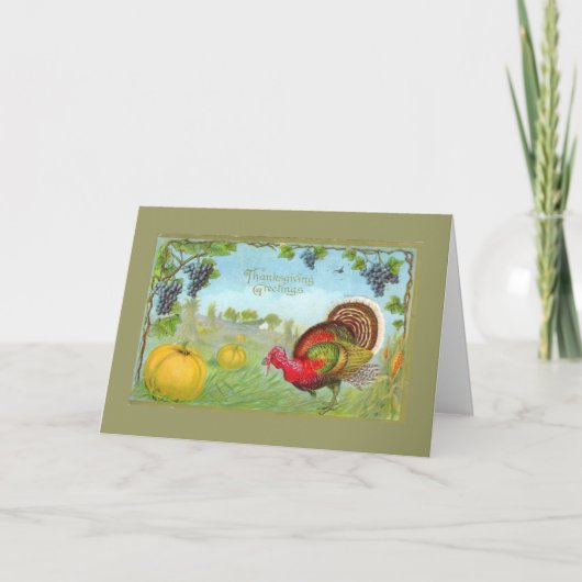 Cartes Pour Fêtes Annuelles Action de grâces (Devant)