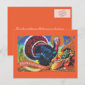 Cartes Pour Fêtes Annuelles Action de grâces abondante (Devant / Derrière)