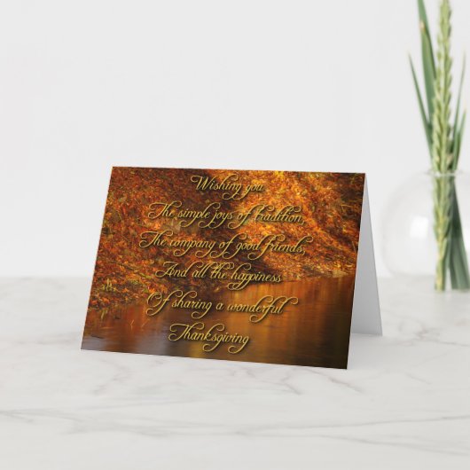 Cartes Pour Fêtes Annuelles Action de grâces traditionnelle (Devant)