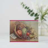 Cartes Pour Fêtes Annuelles Action de grâces vintage (Debout devant)