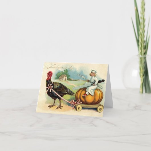 Cartes Pour Fêtes Annuelles Action de grâces vintage (Devant)