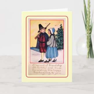 Cartes Pour Fêtes Annuelles Action de grâces vintage