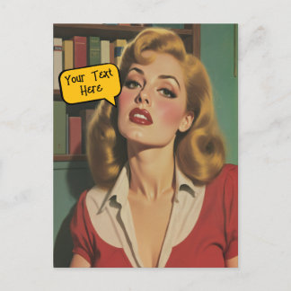 Cartes Pour Fêtes Annuelles Add a Caption Retro Glamour