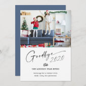 Cartes Pour Fêtes Annuelles Adieu 2020 la plus longue année jamais (Devant / Derrière)